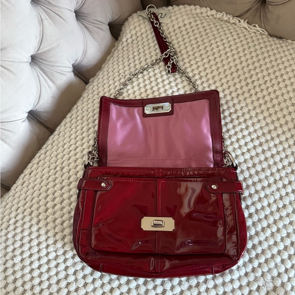 Coach Red Chain Shoulder Bag - Picture 4 of 12